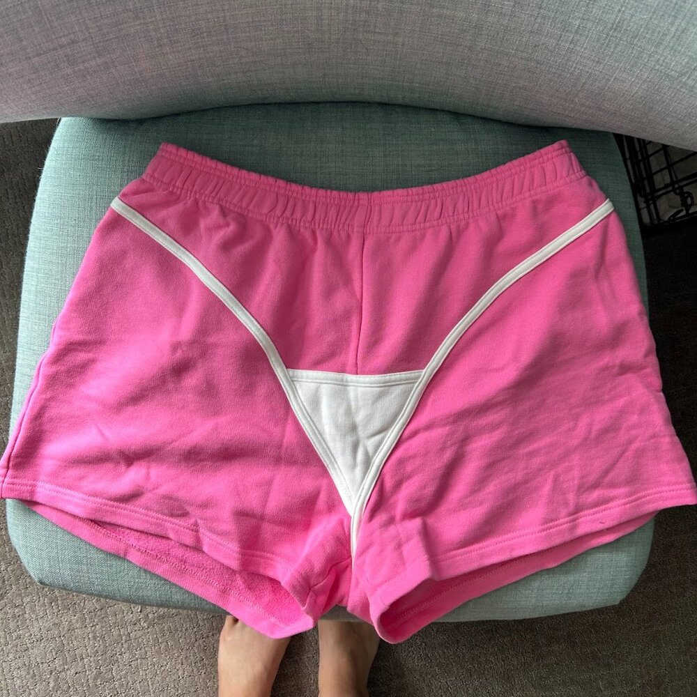 Fashion Brand Company Bikini Bod Sweatshorts PINK and WHITE